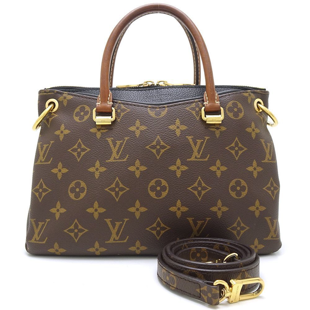 Louis Vuitton Monogram Pallas BB 2Way Bag Brown Black Noir